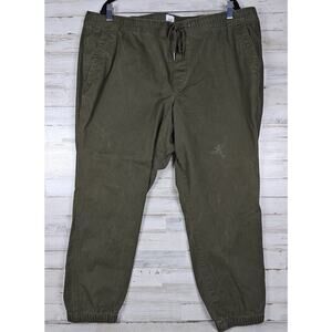 GAP Men's Essential Jogger Pants Black Moss Size XXL Draw String Waist